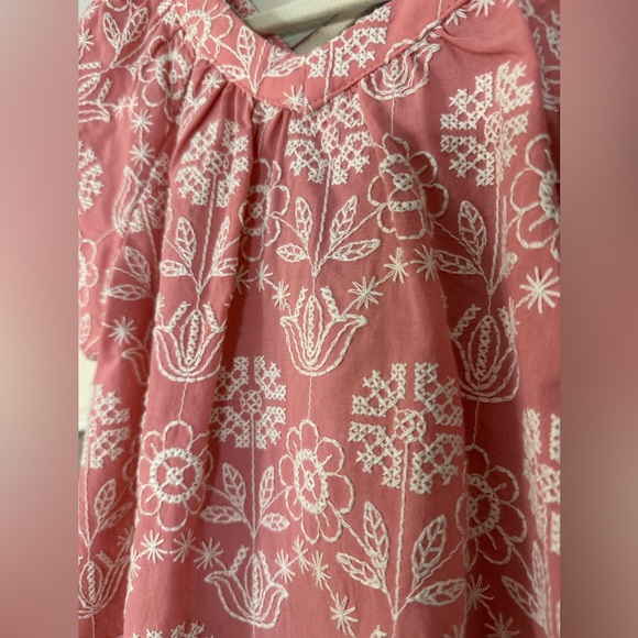 ZARA Girls Pink White Embroidered Top NWT Size 4/5 - Picture 3 of 5